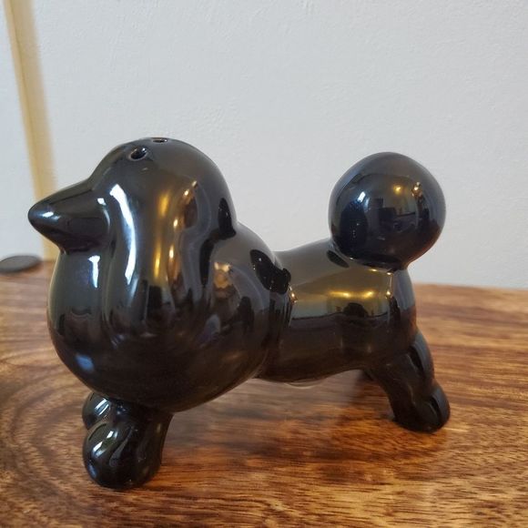 Dog Salt & Pepper Shakers Poodle and Friend Black - Picture 5 of 7